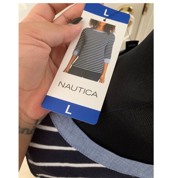 womans NAUTICA top sz L - Picture 3 of 3